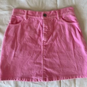 Brandy Melville Corduroy Pink Skirt